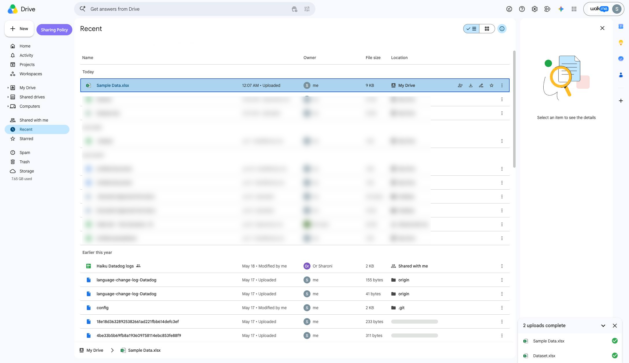 Once it's in your Drive folder, open up the file by double clicking it