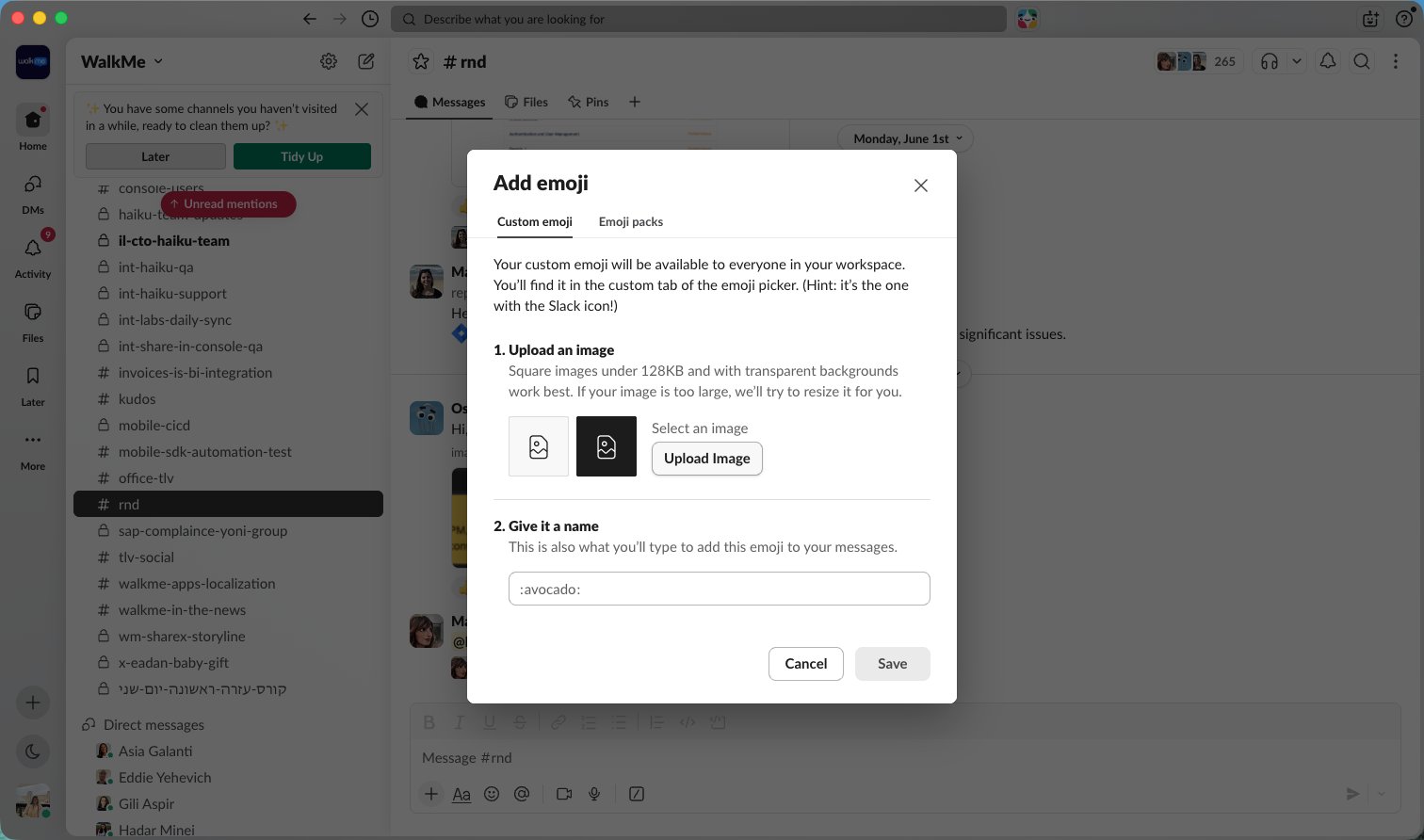 Click the Upload Image button
