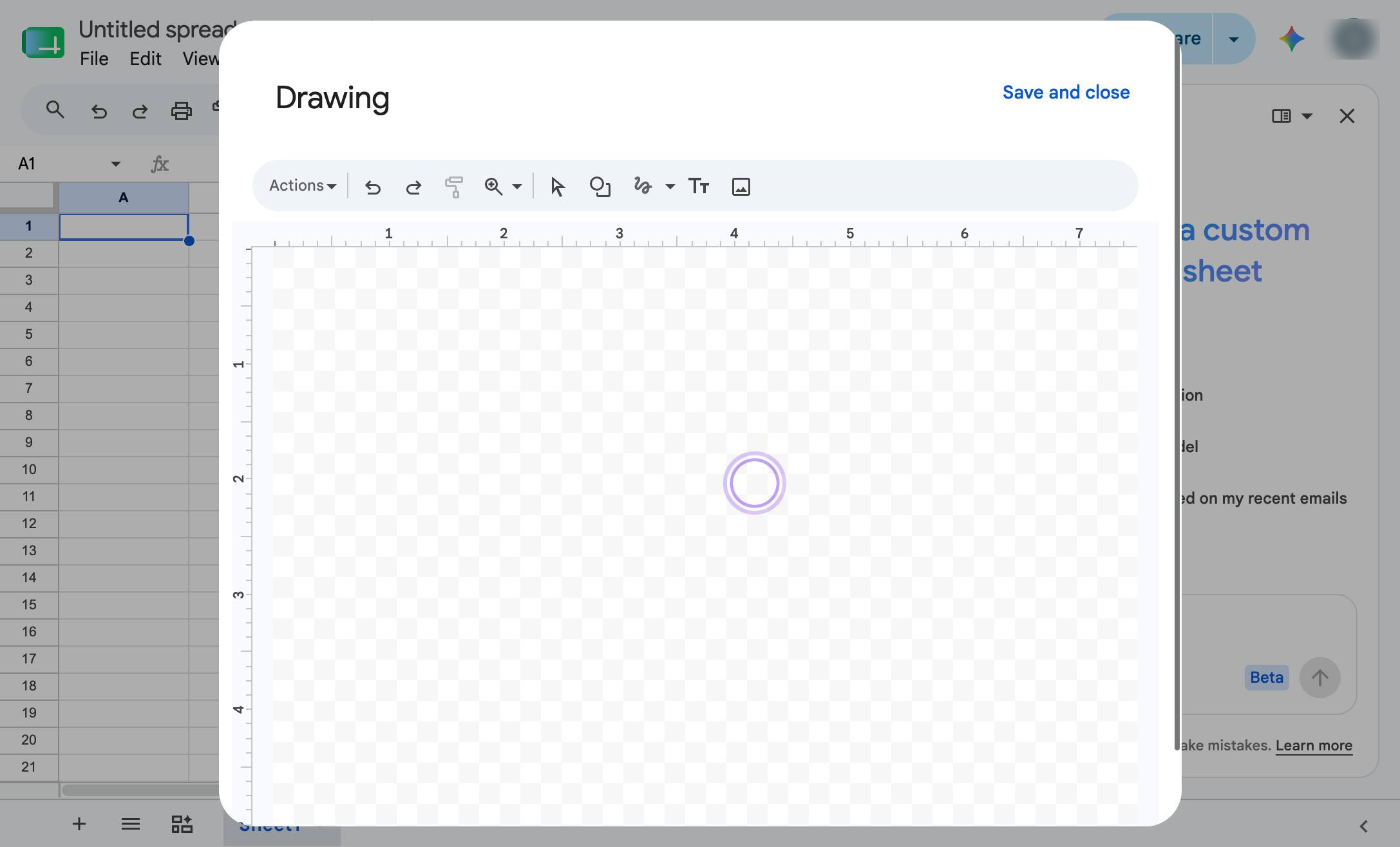Click the drawing canvas