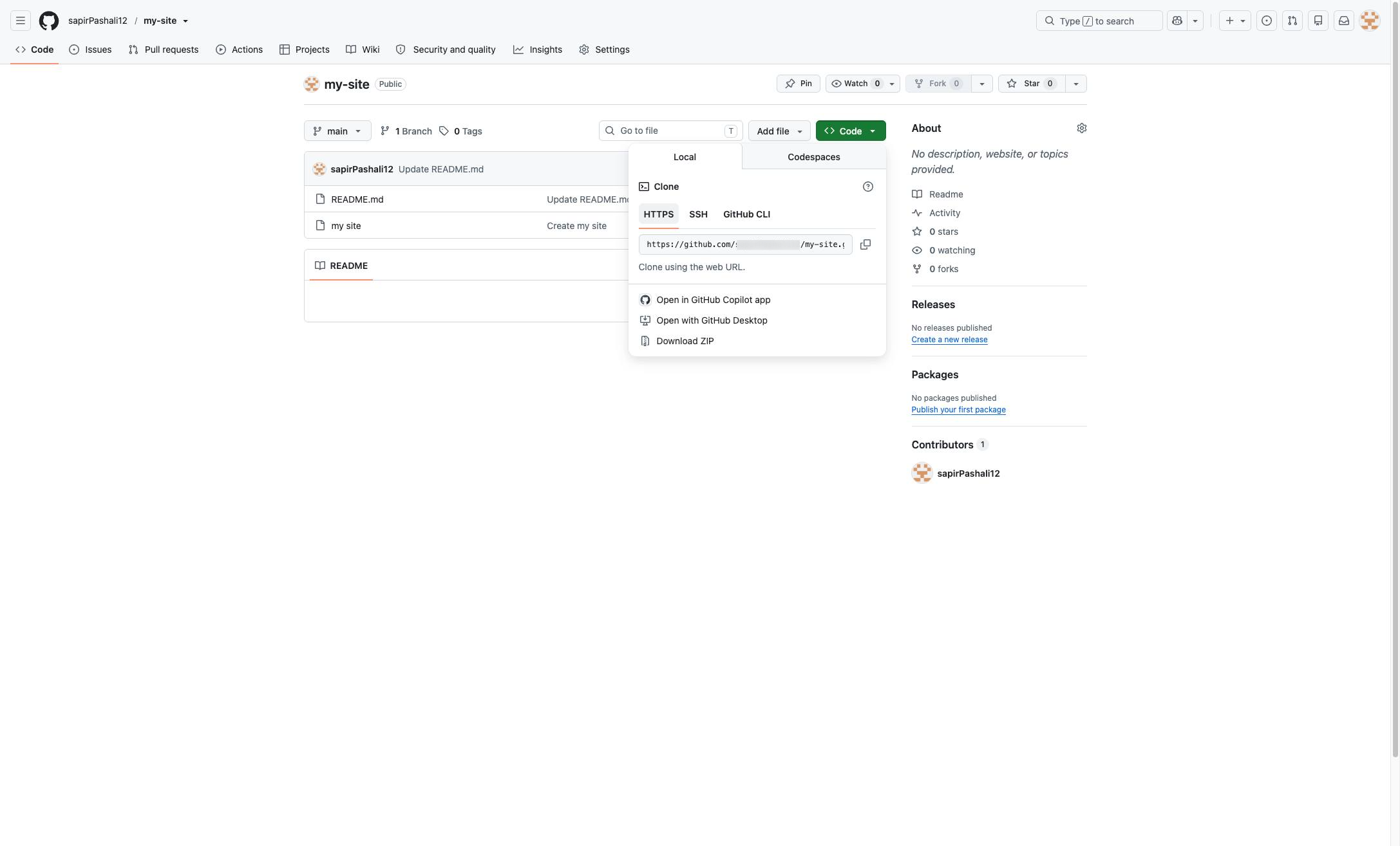 ドロップダウンメニューが表示されます。［HTTPS］と表示されたタブを選択してください。 