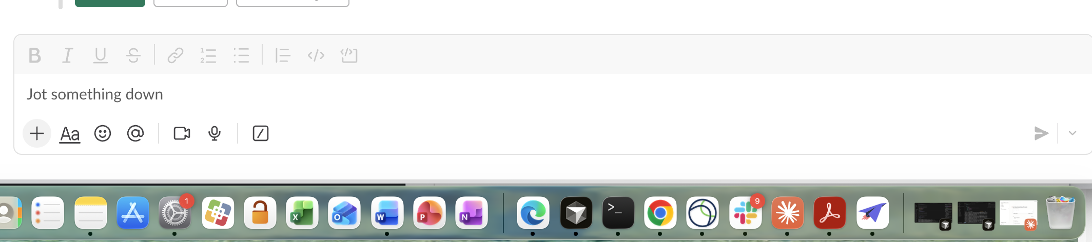 Open a new message in Slack from your desktop