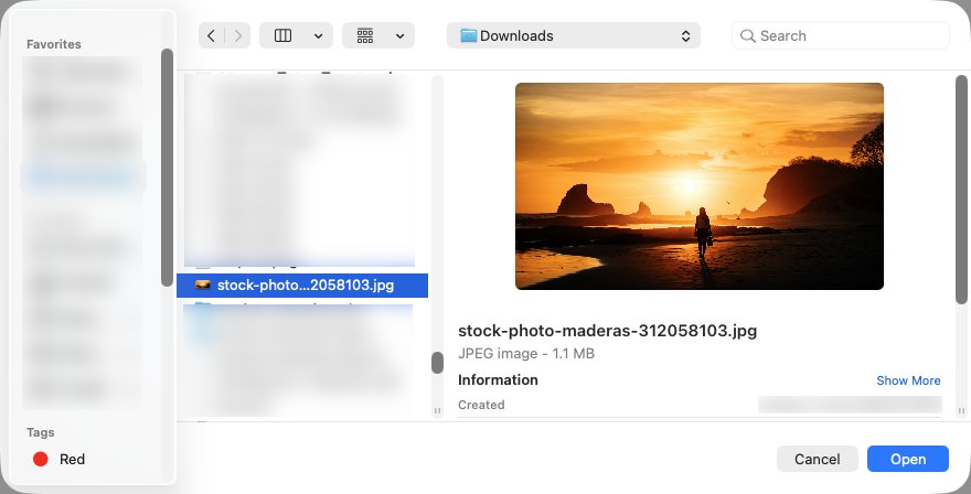 Select the image file