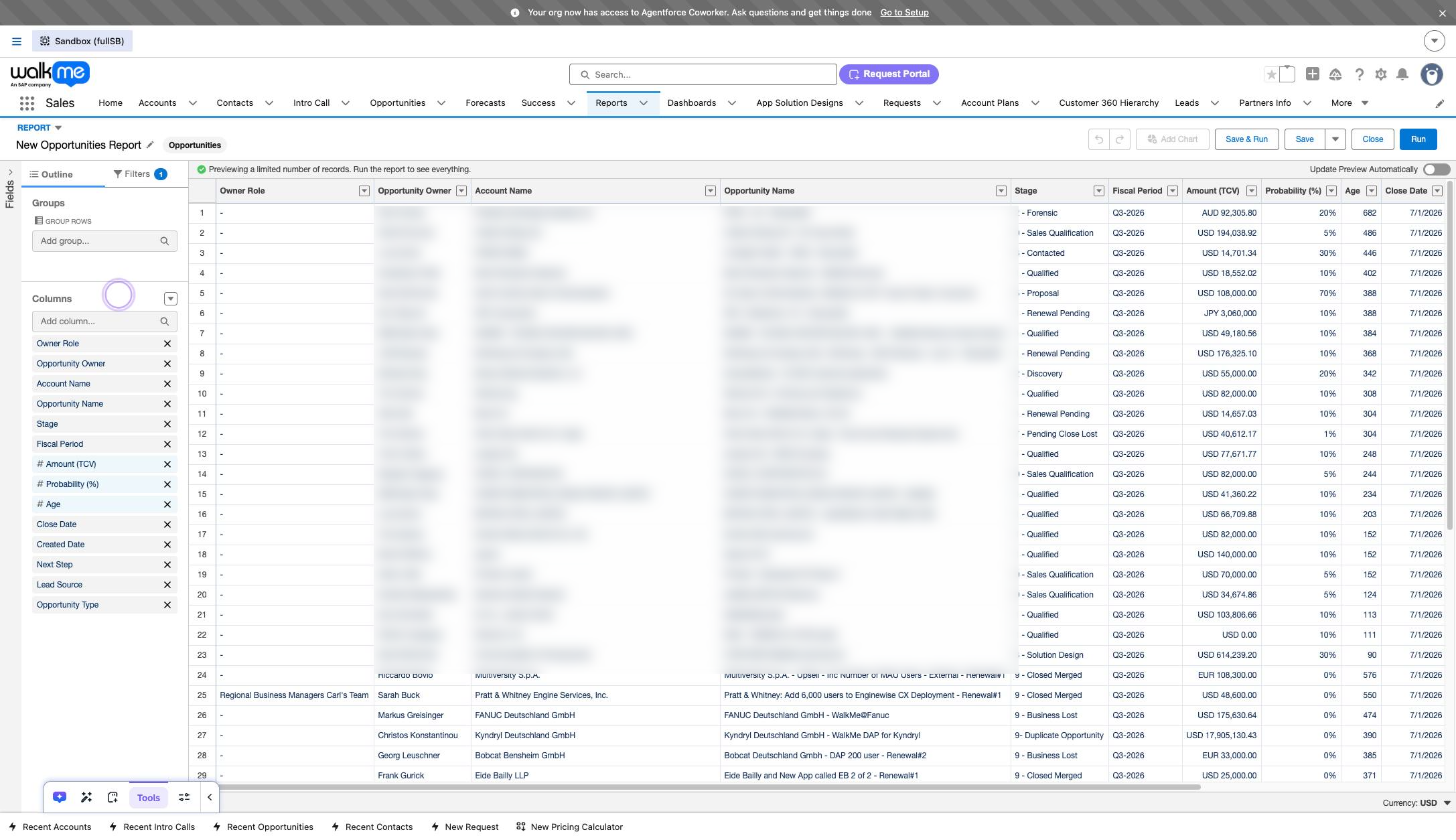 You can add or delete columns by toggling the options on the left-hand side of your screen.