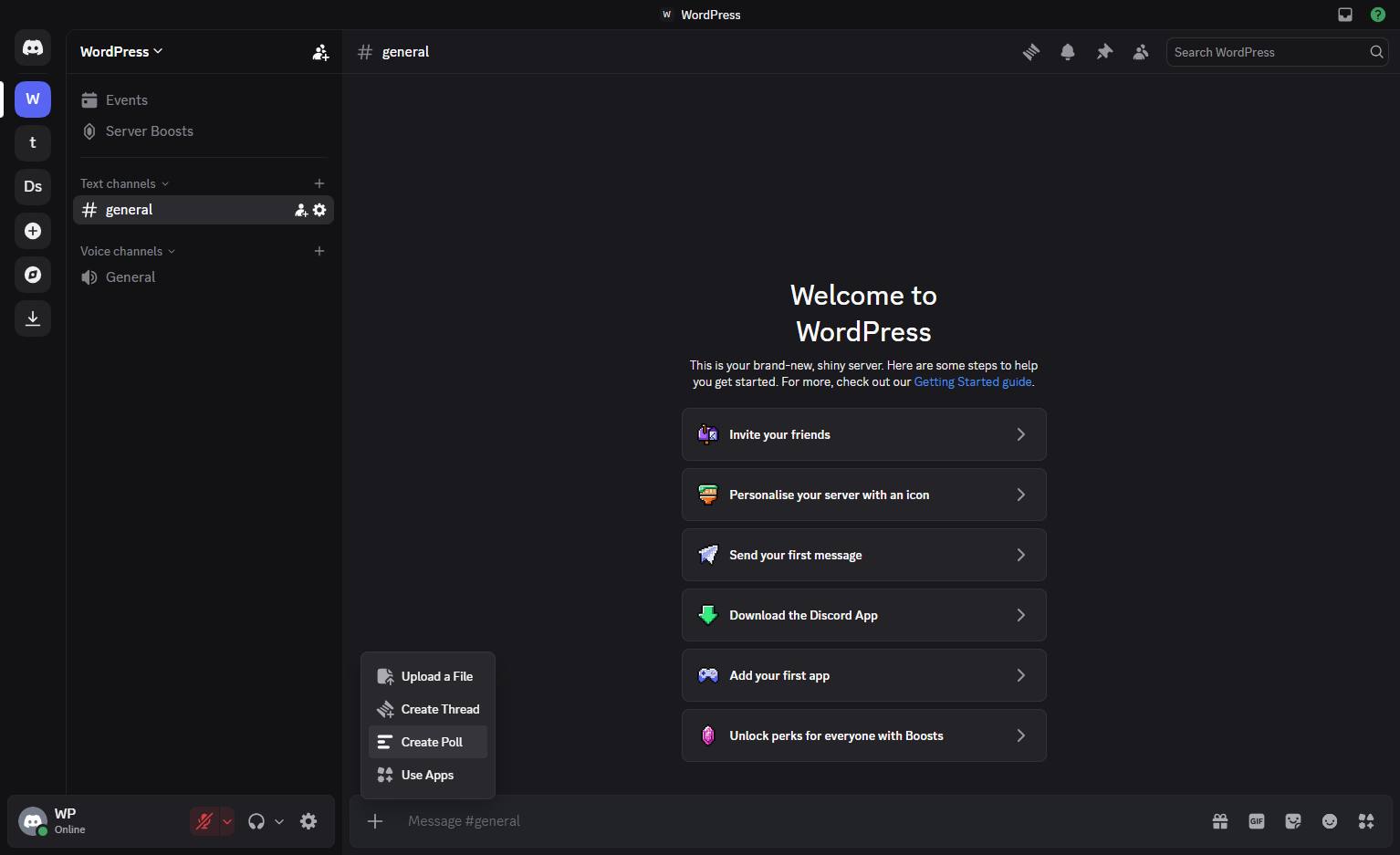 Click the Create Poll option