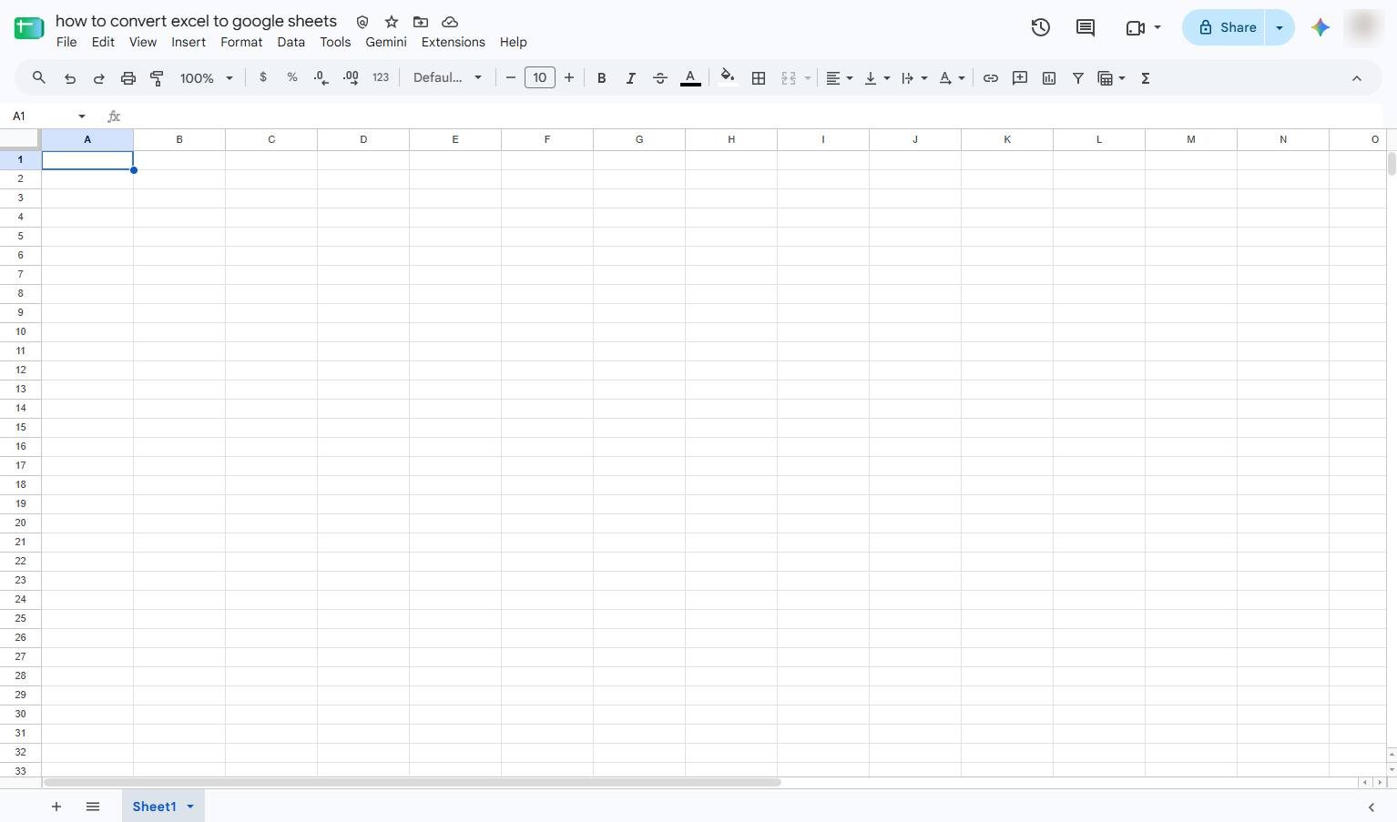 Navigate to the Google Sheets document