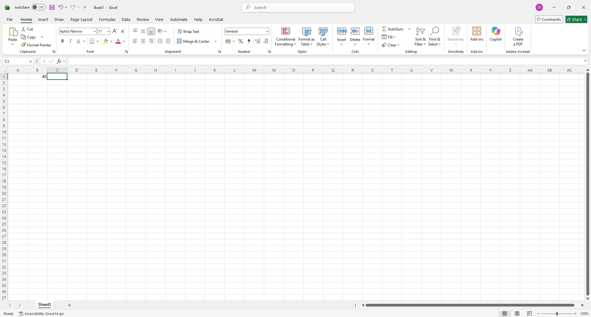 Click on another cell and add value for subtract