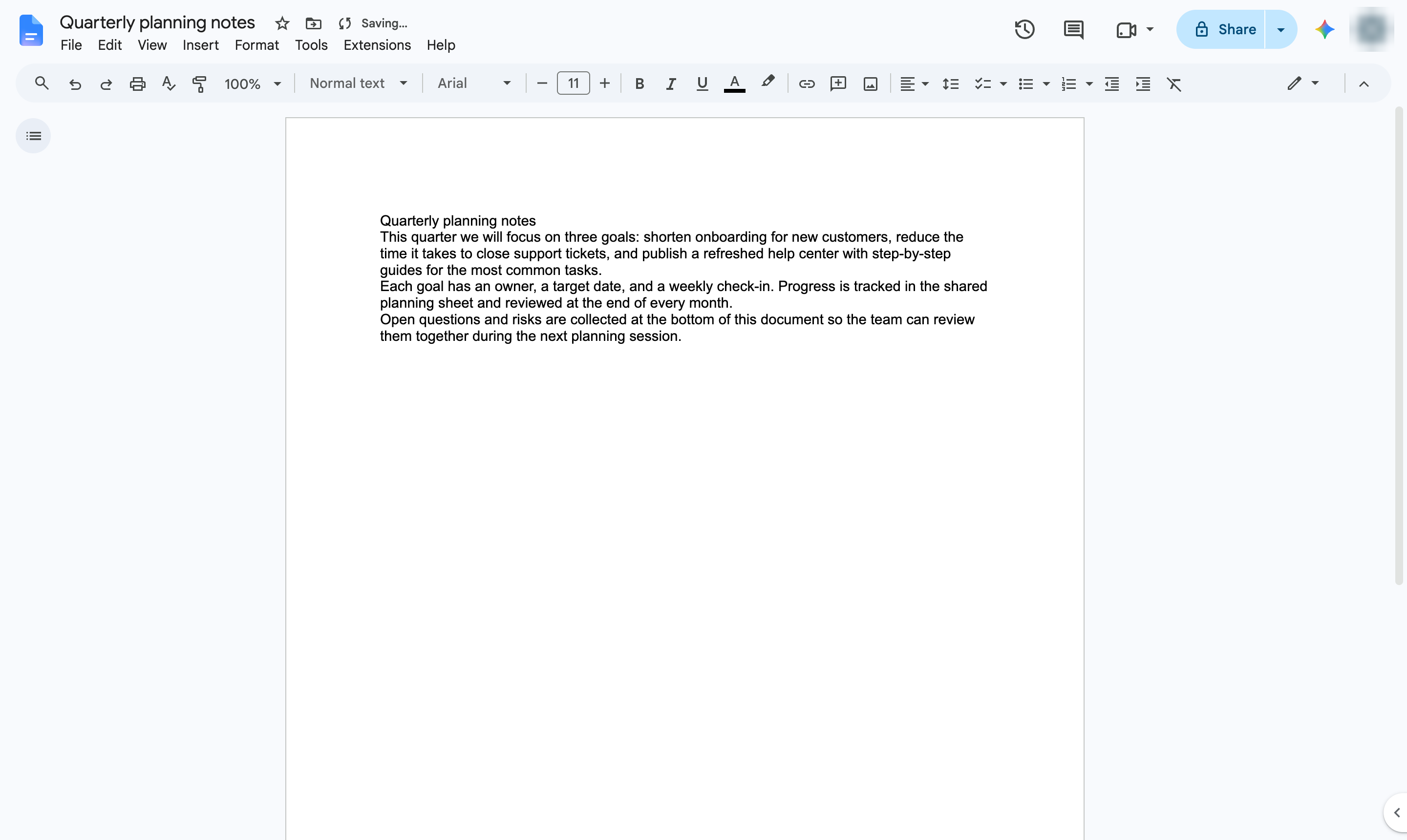 Click in your document