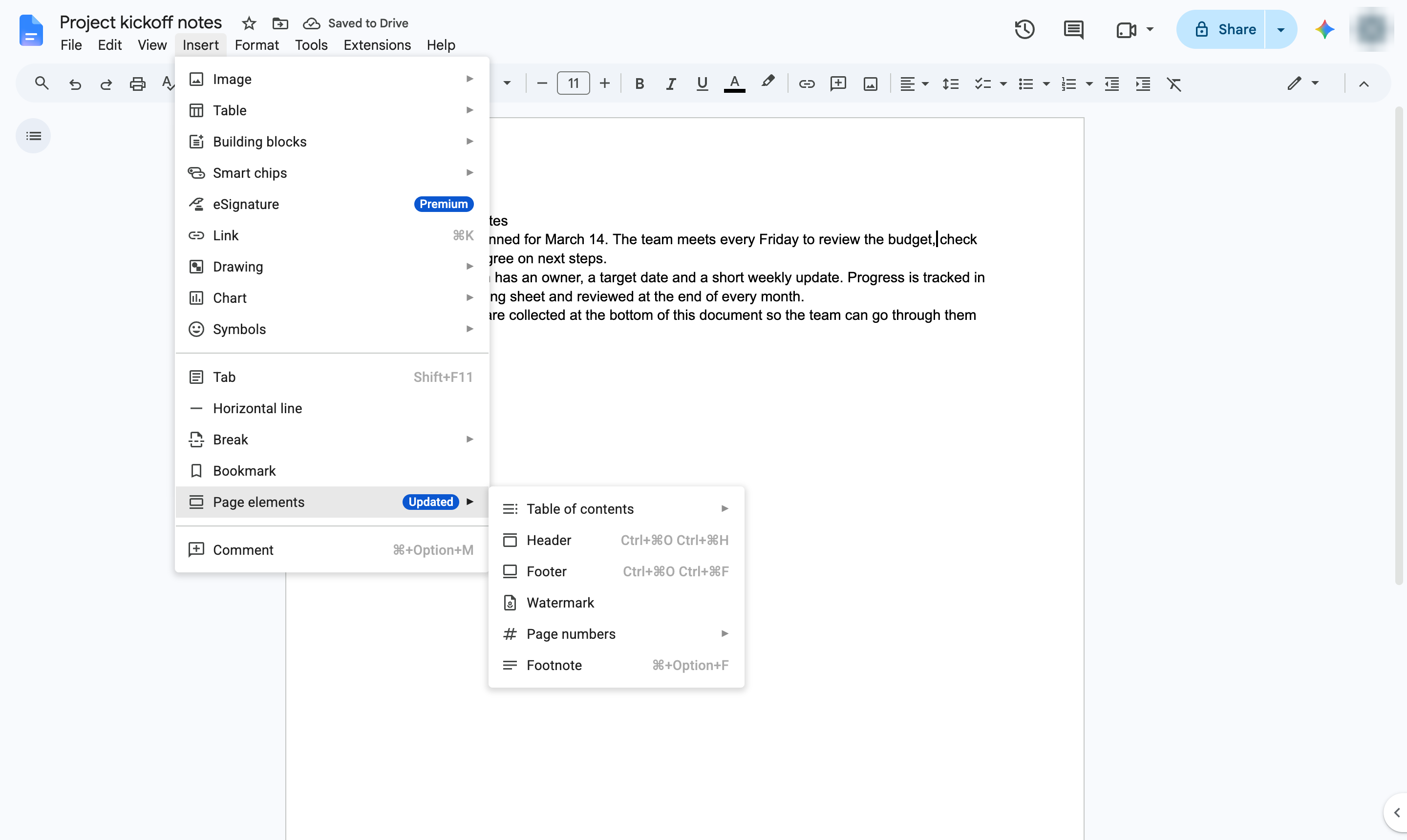Click Page elements