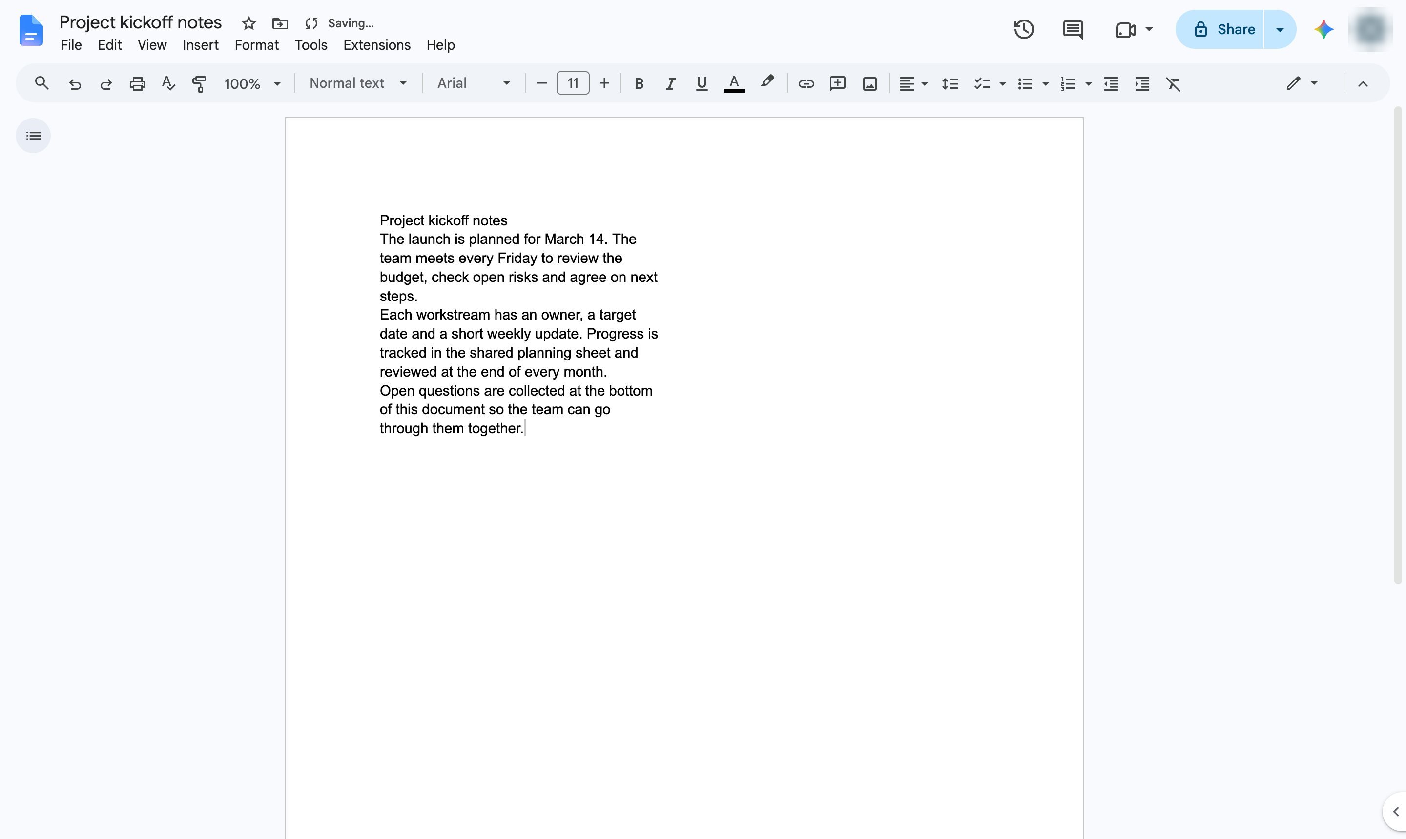 Text in columns