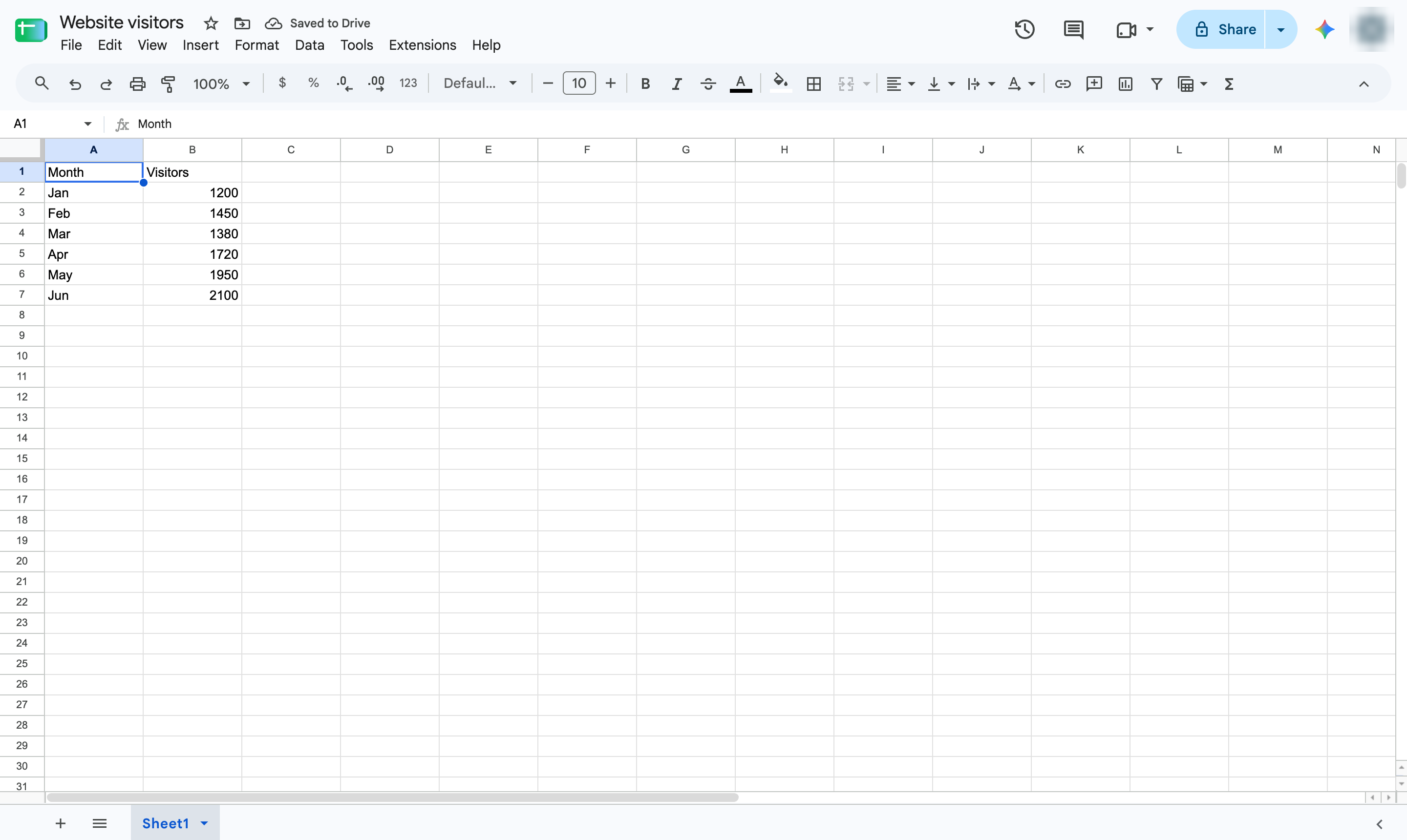 Select your data