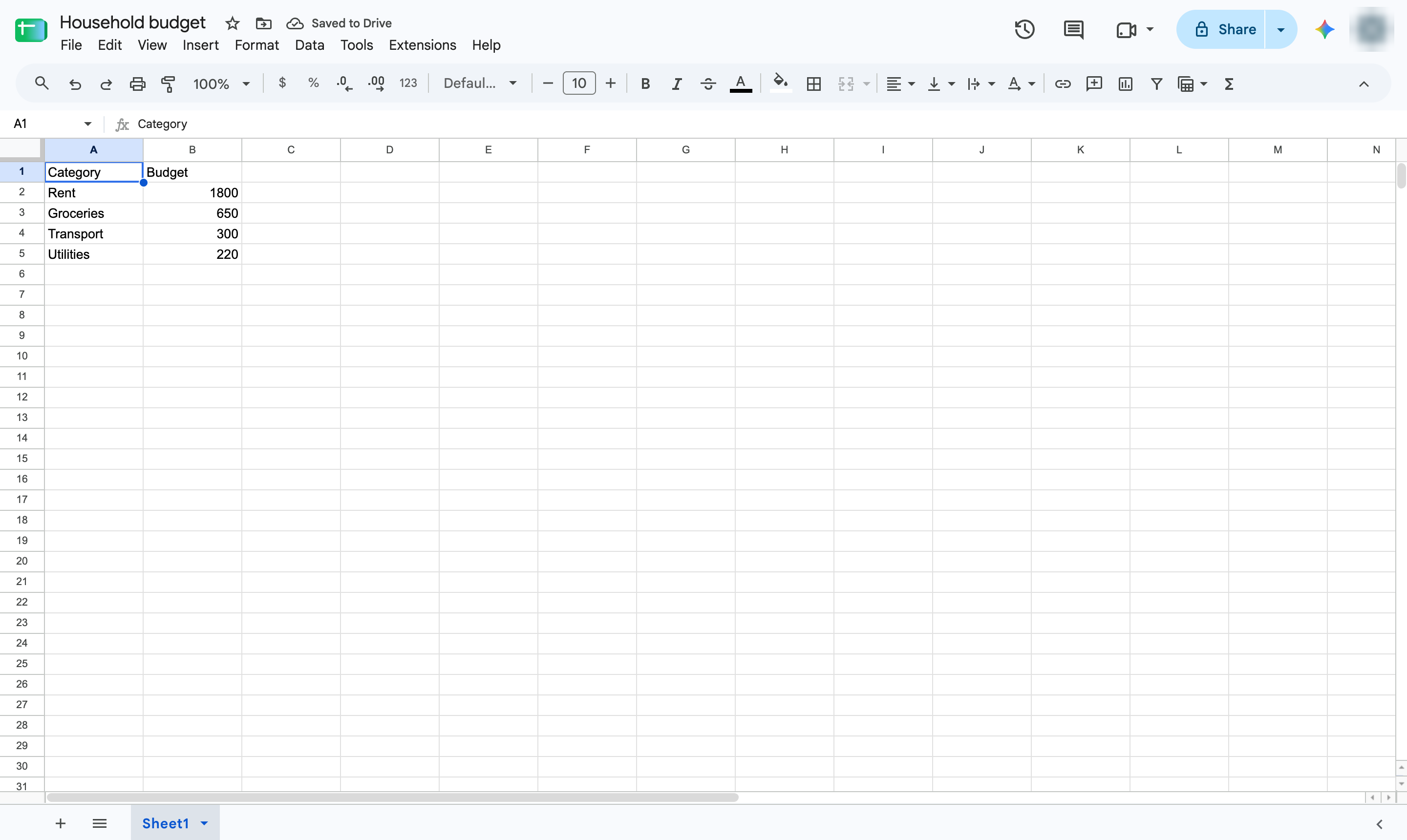 Select your data