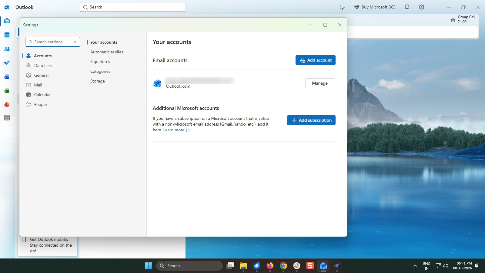 Click the Manage button