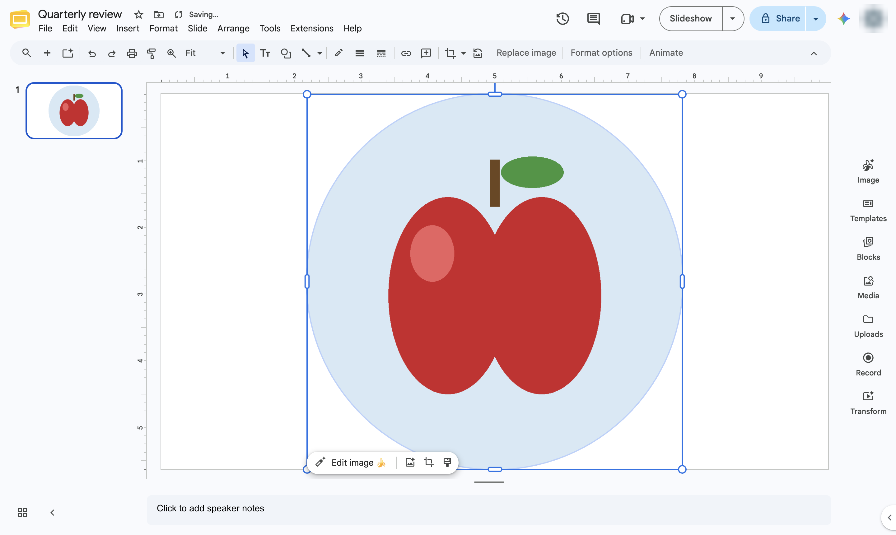 Image is now a circle