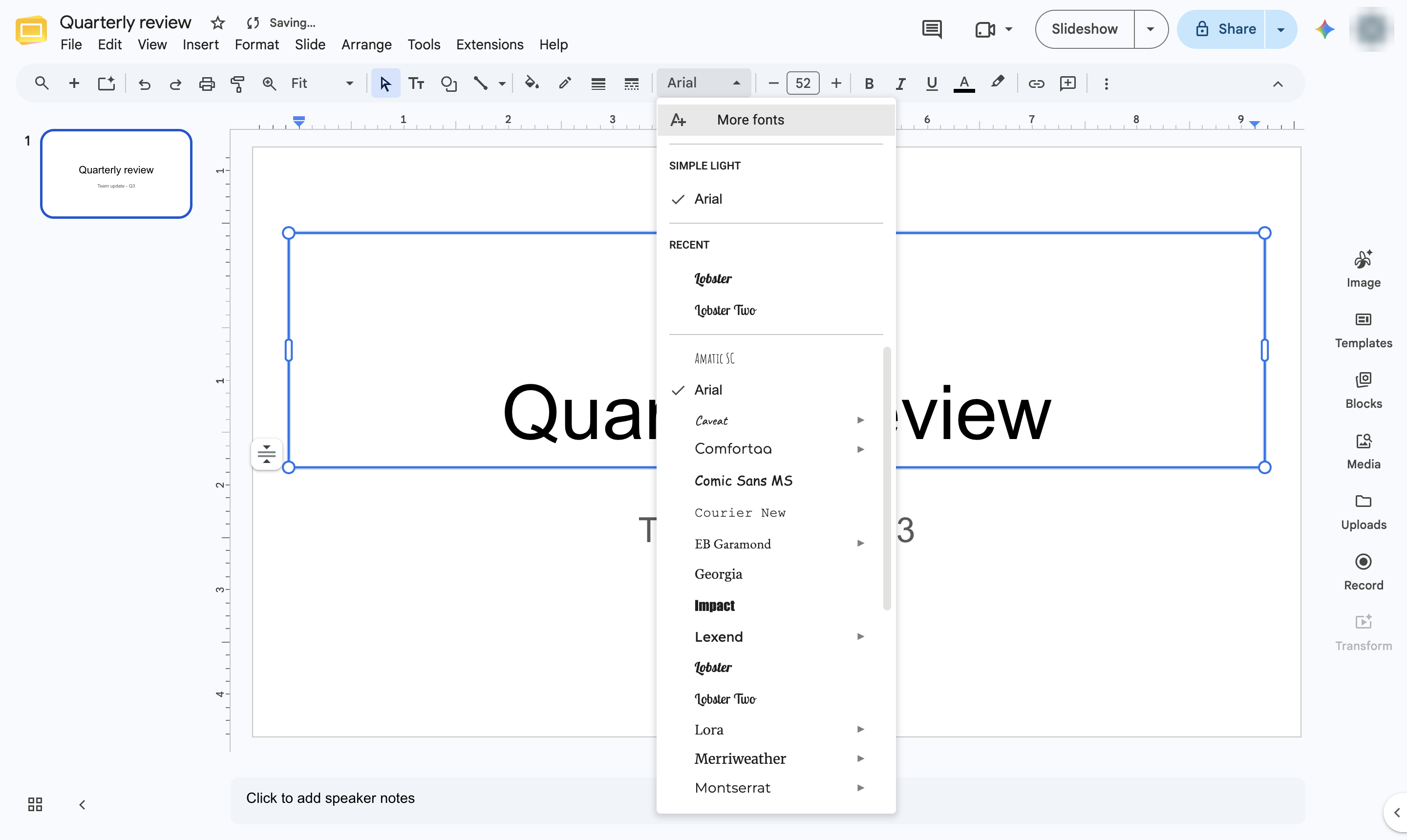 Click More fonts